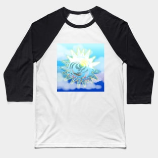 Glowing Nature Sunstone Surrealistic Art Baseball T-Shirt